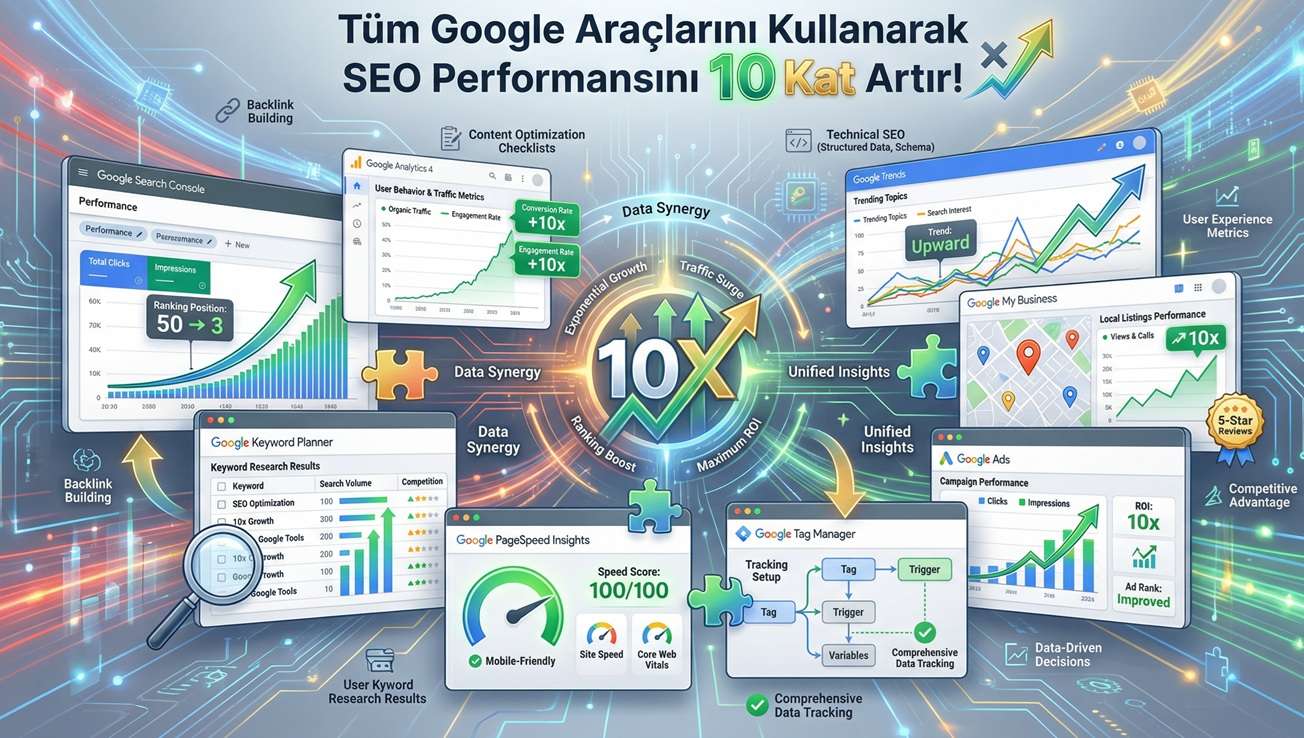 Tüm Google Araçlarını Kullanarak SEO Performansını 10 Kat Artır!