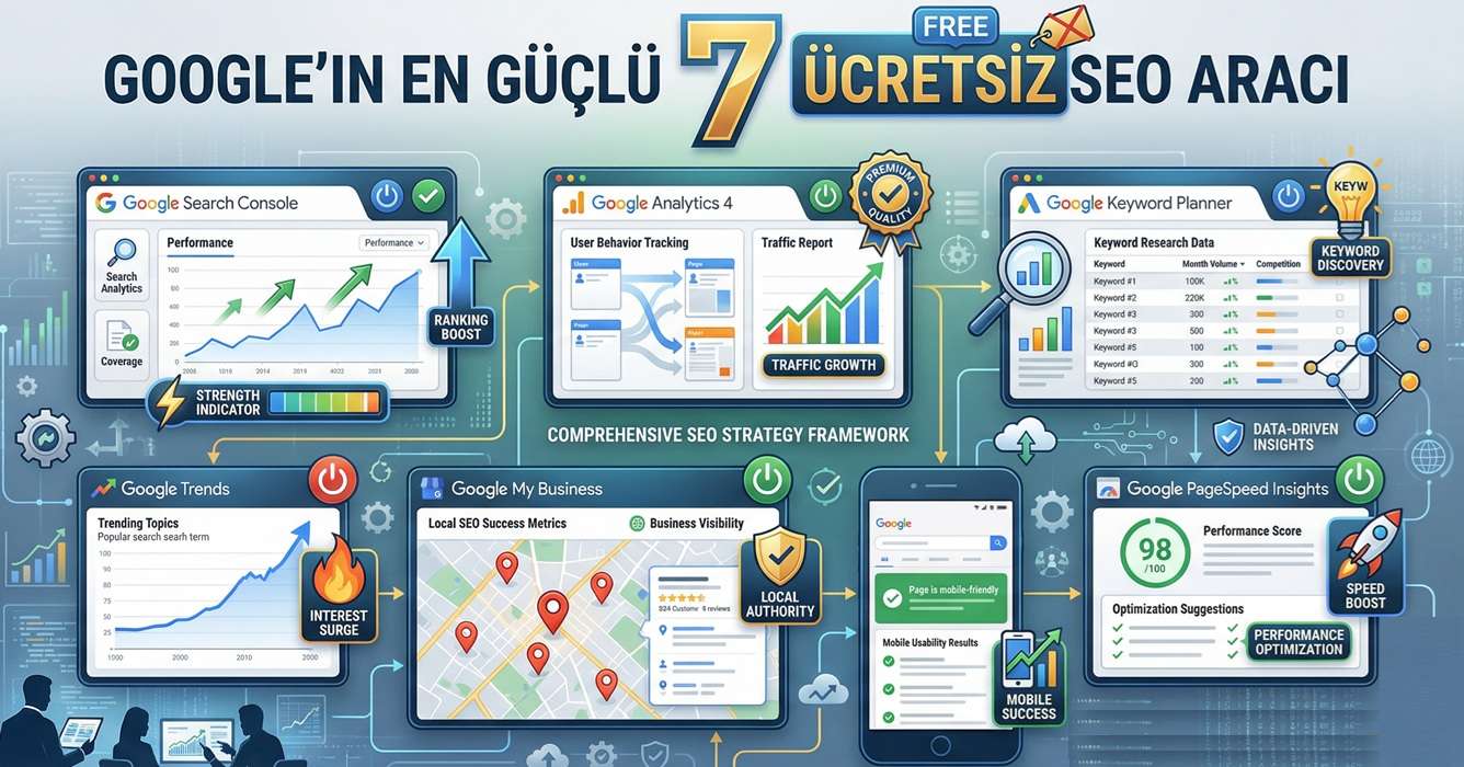 Google’ın En Güçlü 7 Ücretsiz SEO Aracı