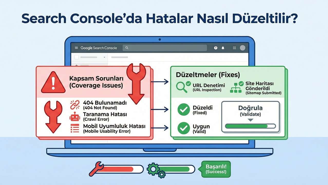 Search Console’da Hatalar Nasıl Düzeltilir? (2026 Güncel Rehber)