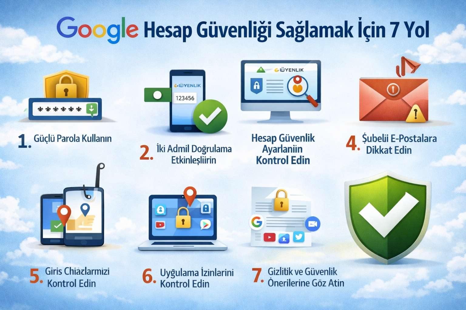 Google Hesap Güvenliği Sağlamak İçin 7 Yol